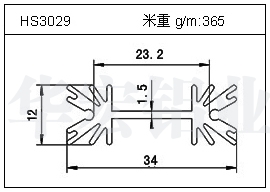 門窗鋁型材HS3029