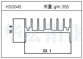 門窗鋁型材HS3045