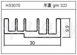 日光燈鋁型材HS3070