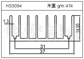 高密齒鋁型材HS3094