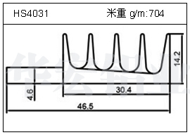 高密齒鋁型材HS4031