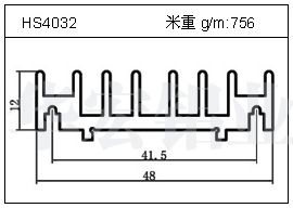 高密齒鋁型材HS4032