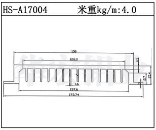 型材散熱器HS-A17004