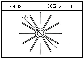 太陽(yáng)花鋁型材HS5039